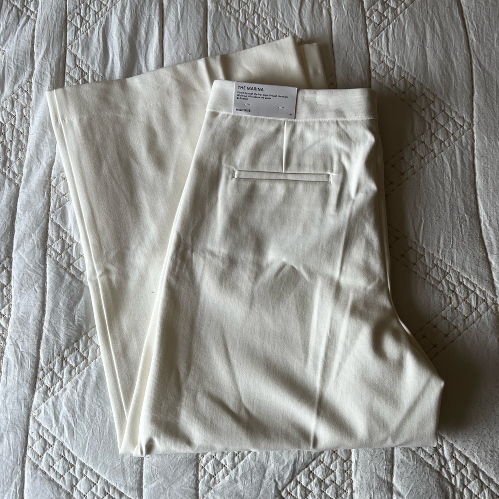 Ann Taylor “The Marina” White Pants Size 10
